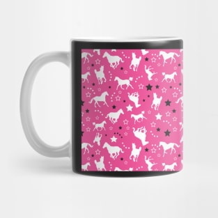 Pink Equestrian Horse Pattern Western Stars Cowgirl Equine Patterns Mug